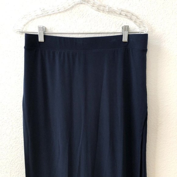 G.I.L.I. Jetsetter Side Slit Maxi Skirt Navy Blue Size Small Women's - Picture 5 of 8